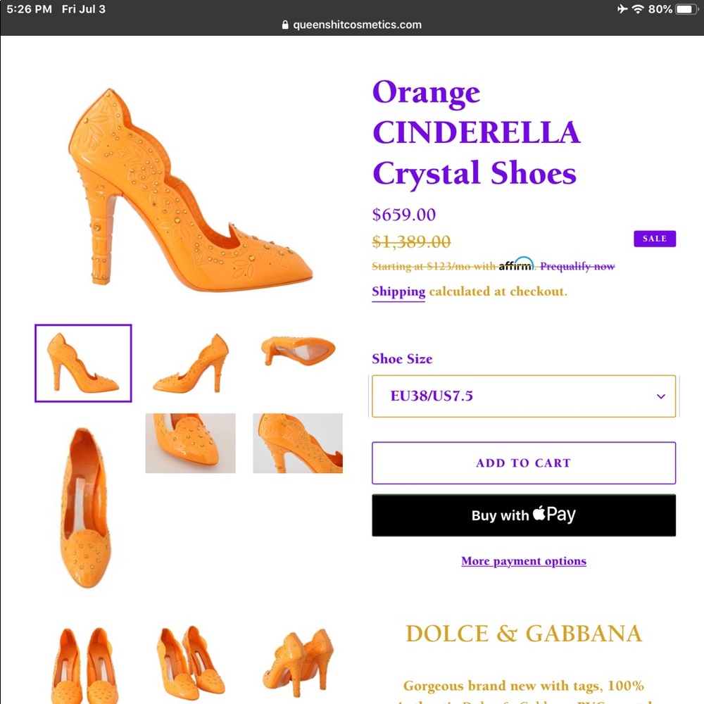 DOLCE & GABANA CINDERELLA SHOES